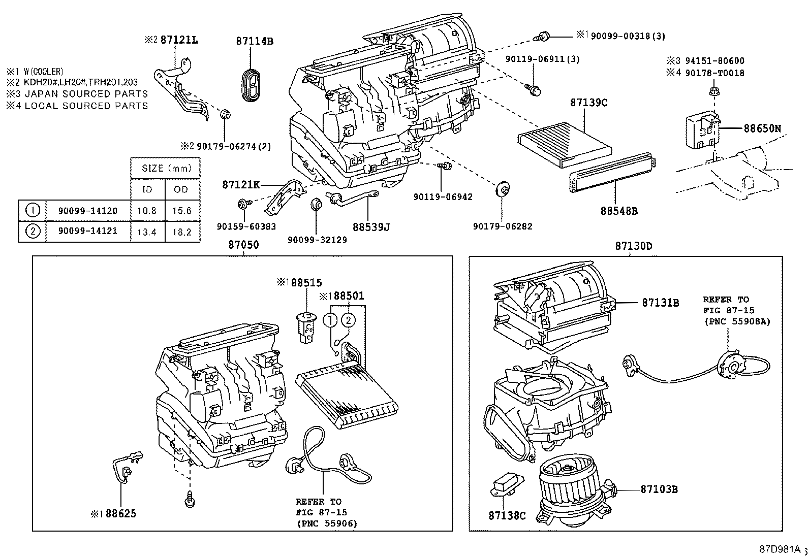  HIACE |  HEATING AIR CONDITIONING COOLER UNIT