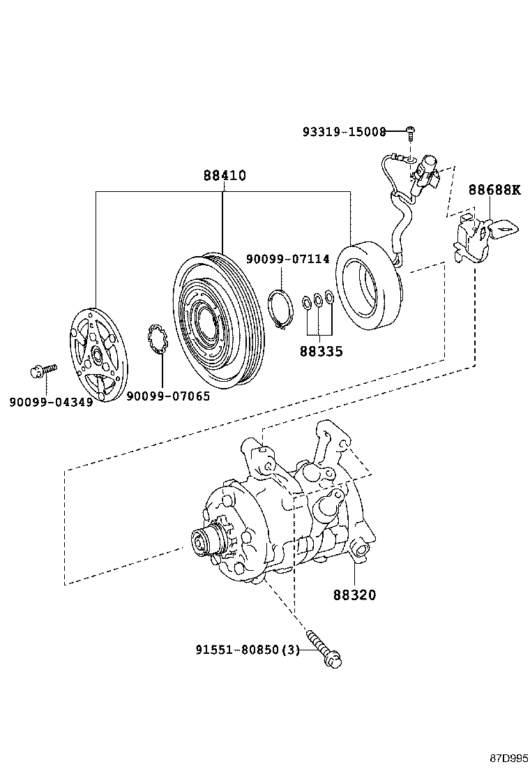  YARIS VIOS LIMO |  HEATING AIR CONDITIONING COMPRESSOR