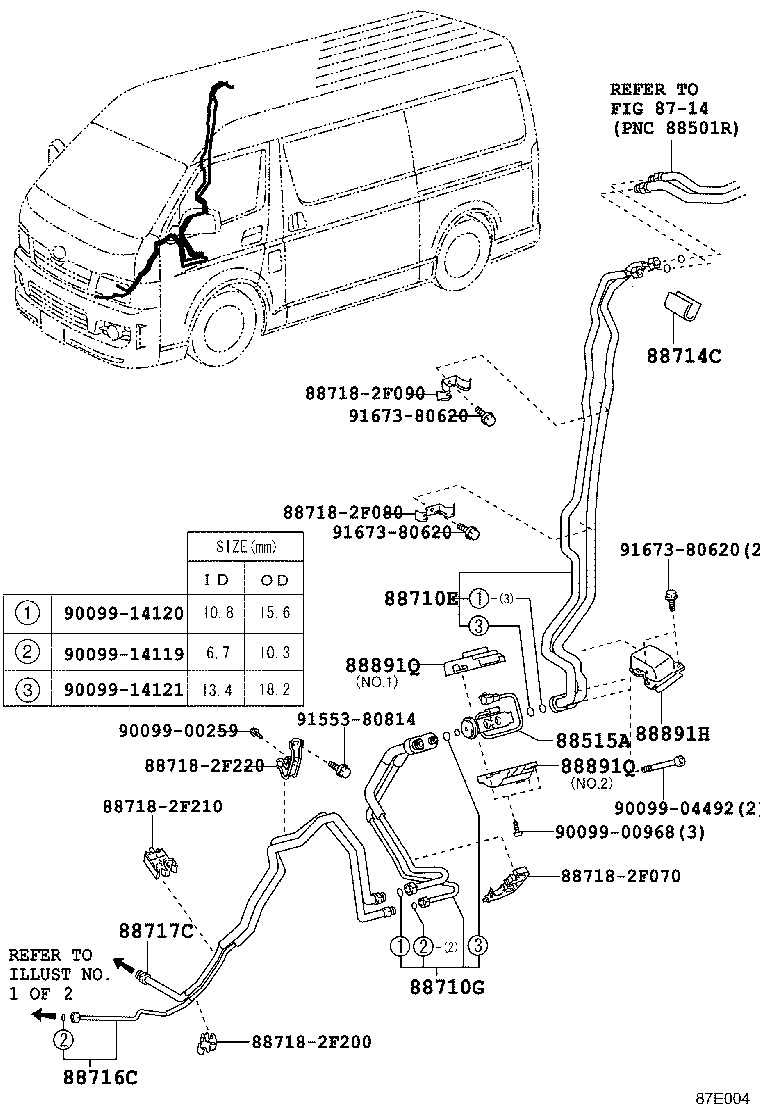  HIACE |  HEATING AIR CONDITIONING COOLER PIPING