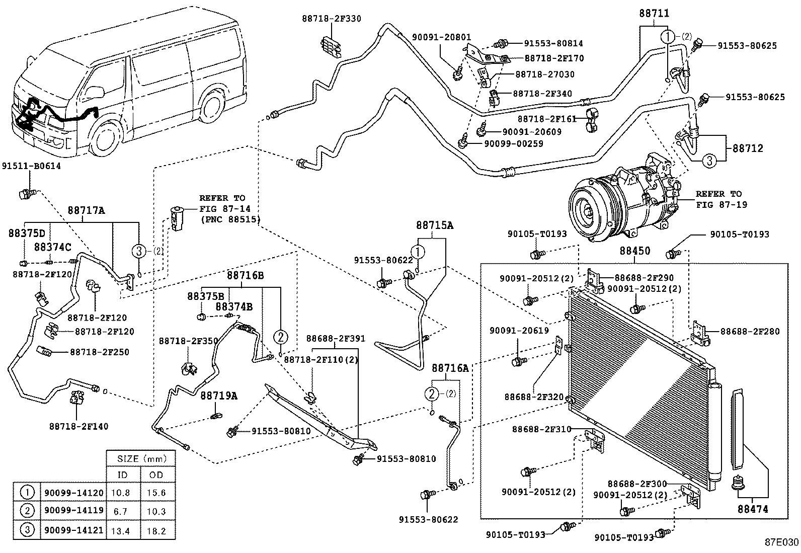  HIACE |  HEATING AIR CONDITIONING COOLER PIPING