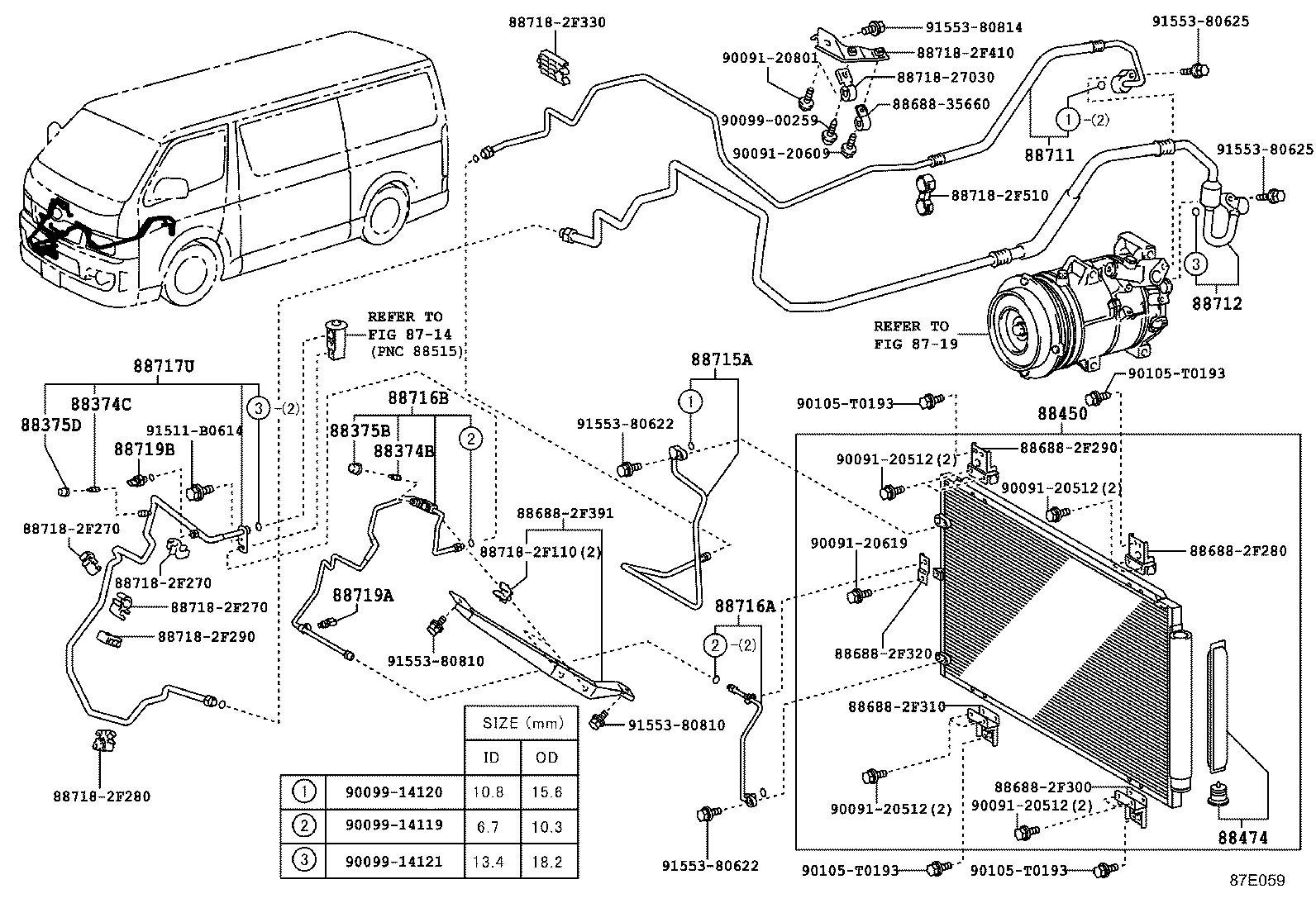  HIACE |  HEATING AIR CONDITIONING COOLER PIPING