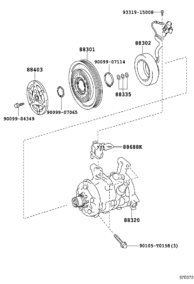  YARIS VIOS LIMO |  HEATING AIR CONDITIONING COMPRESSOR