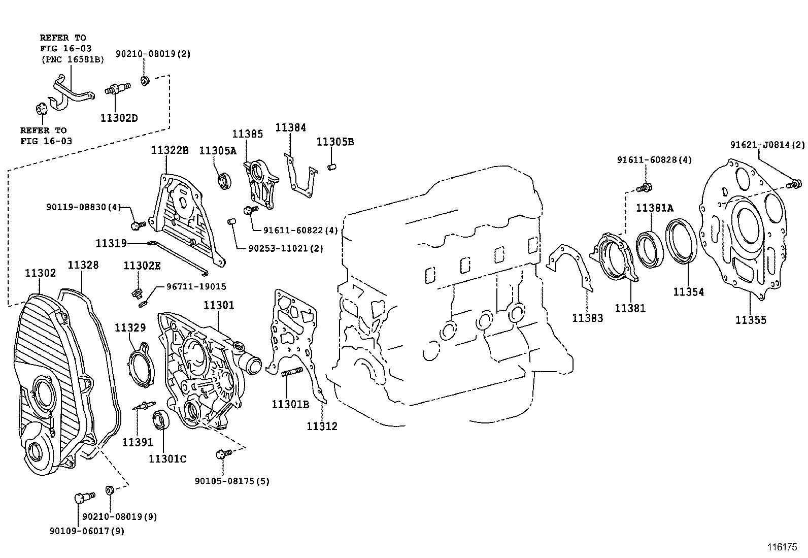  LAND CRUISER PRADO |  TIMING GEAR COVER REAR END PLATE