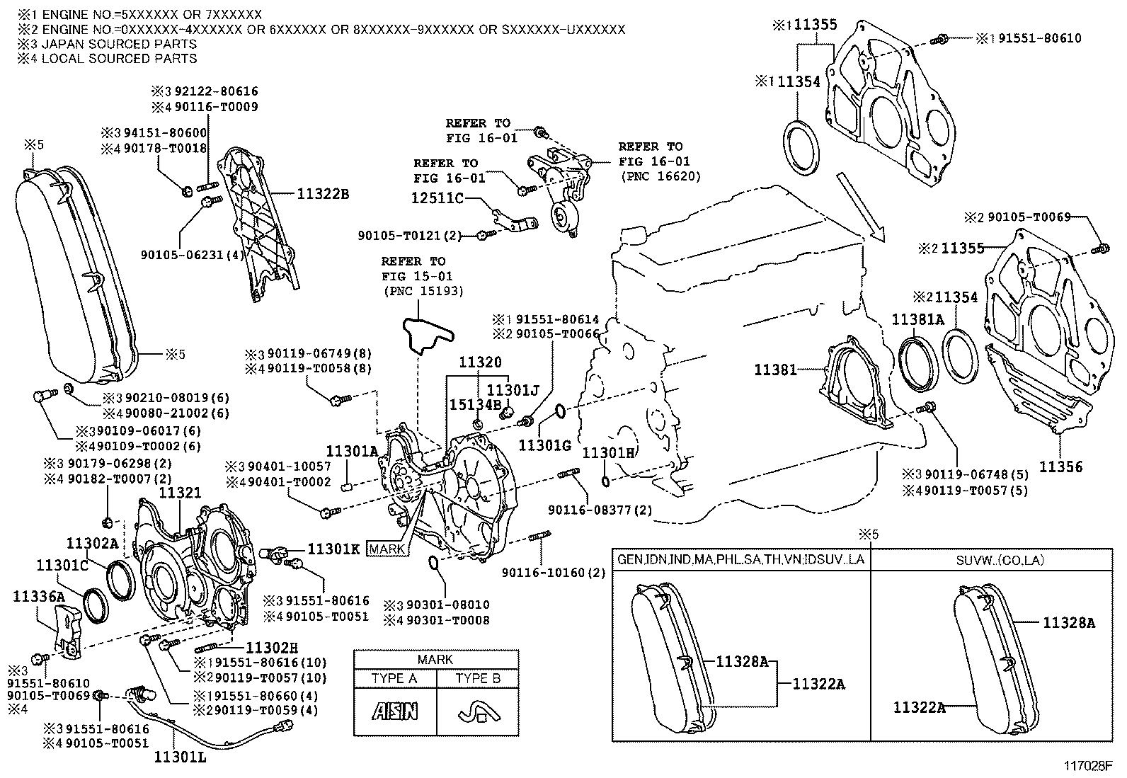  FORTUNER |  TIMING GEAR COVER REAR END PLATE