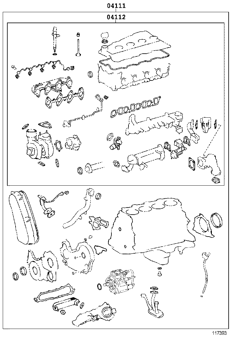  FORTUNER |  ENGINE OVERHAUL GASKET KIT