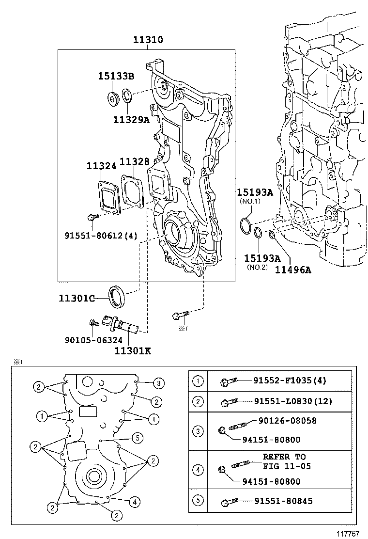  RAV4 |  TIMING GEAR COVER REAR END PLATE