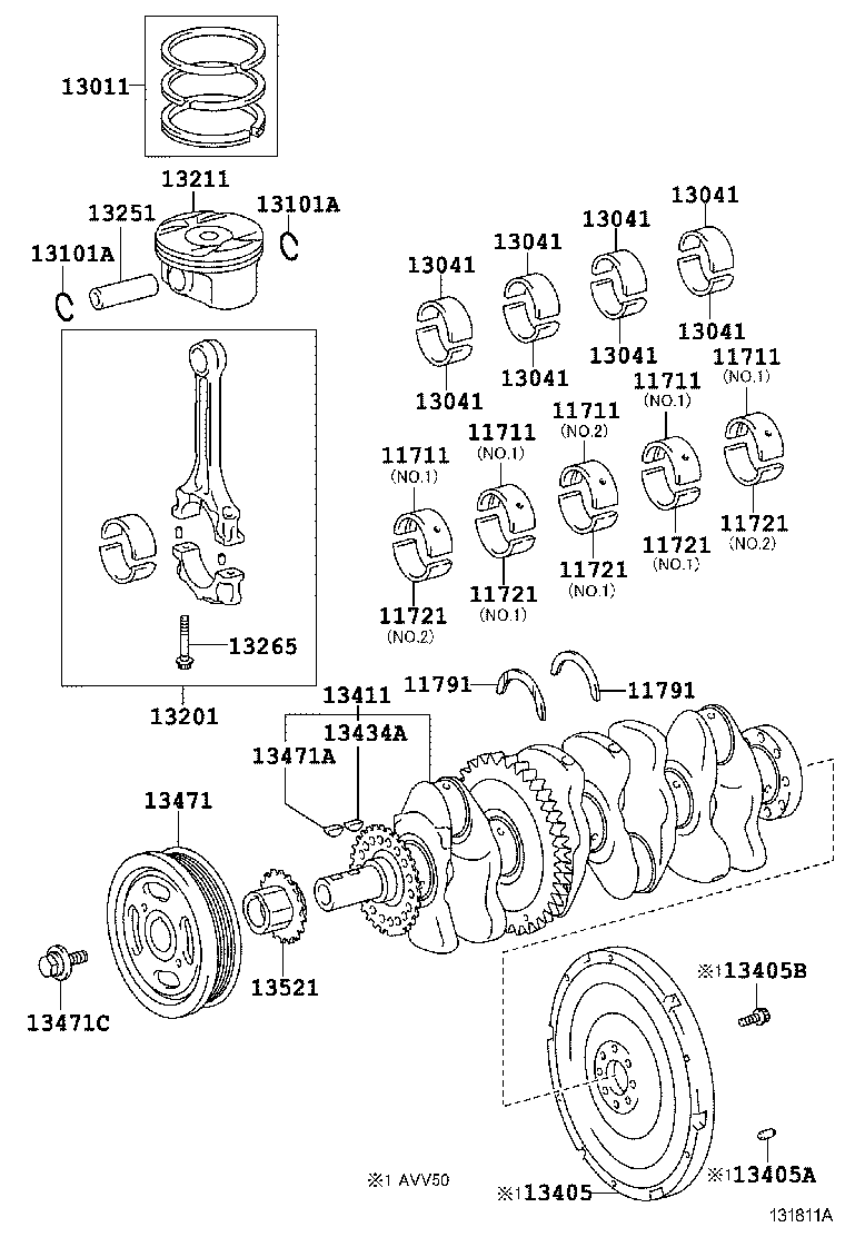  CAMRY HYBRID CHINA |  CRANKSHAFT PISTON