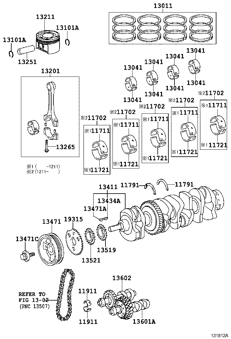  CAMRY HYBRID CHINA |  CRANKSHAFT PISTON