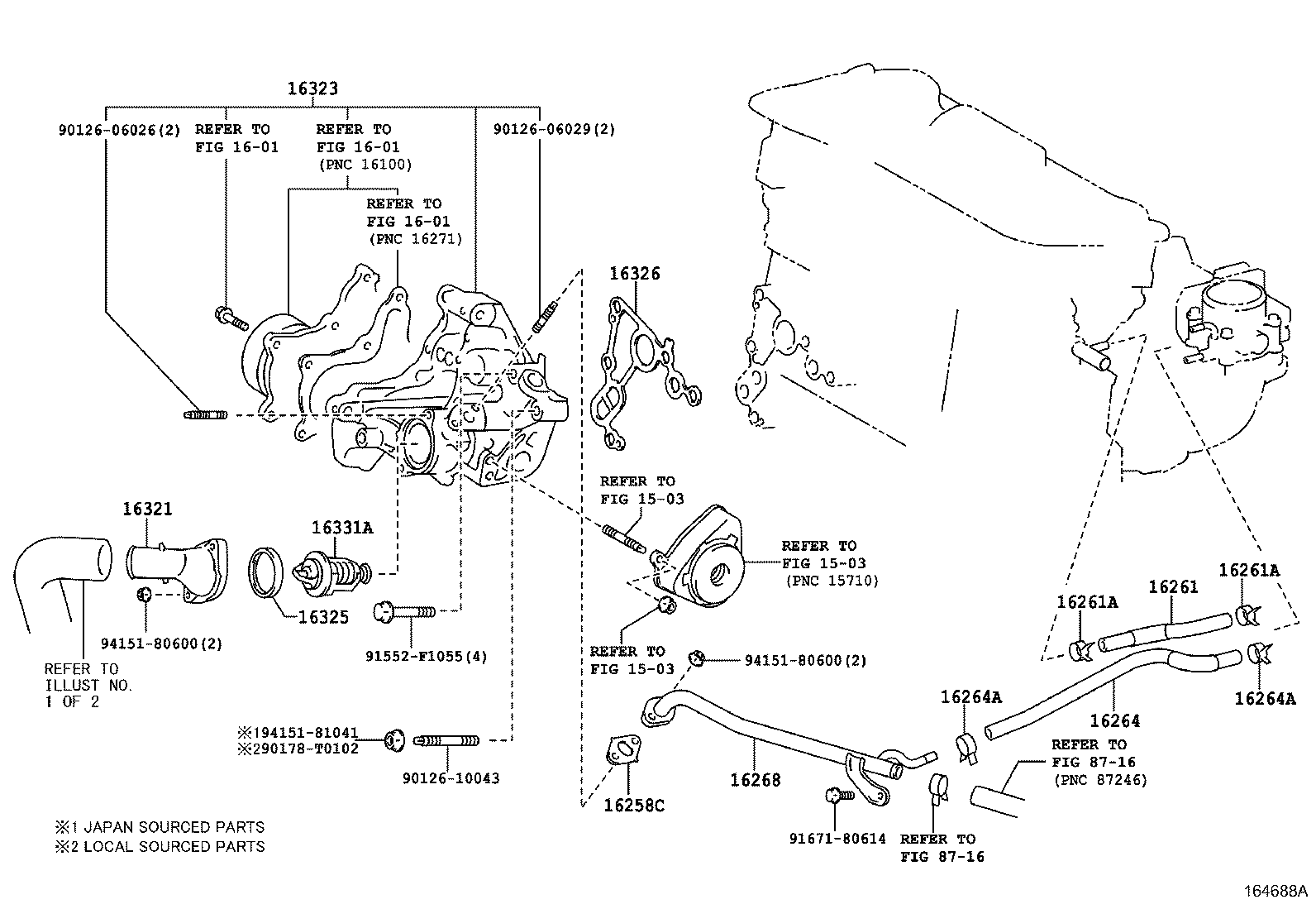  CAMRY AURION HV ARL |  RADIATOR WATER OUTLET