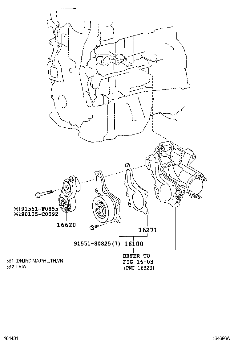  CAMRY HYBRID ASIA |  WATER PUMP