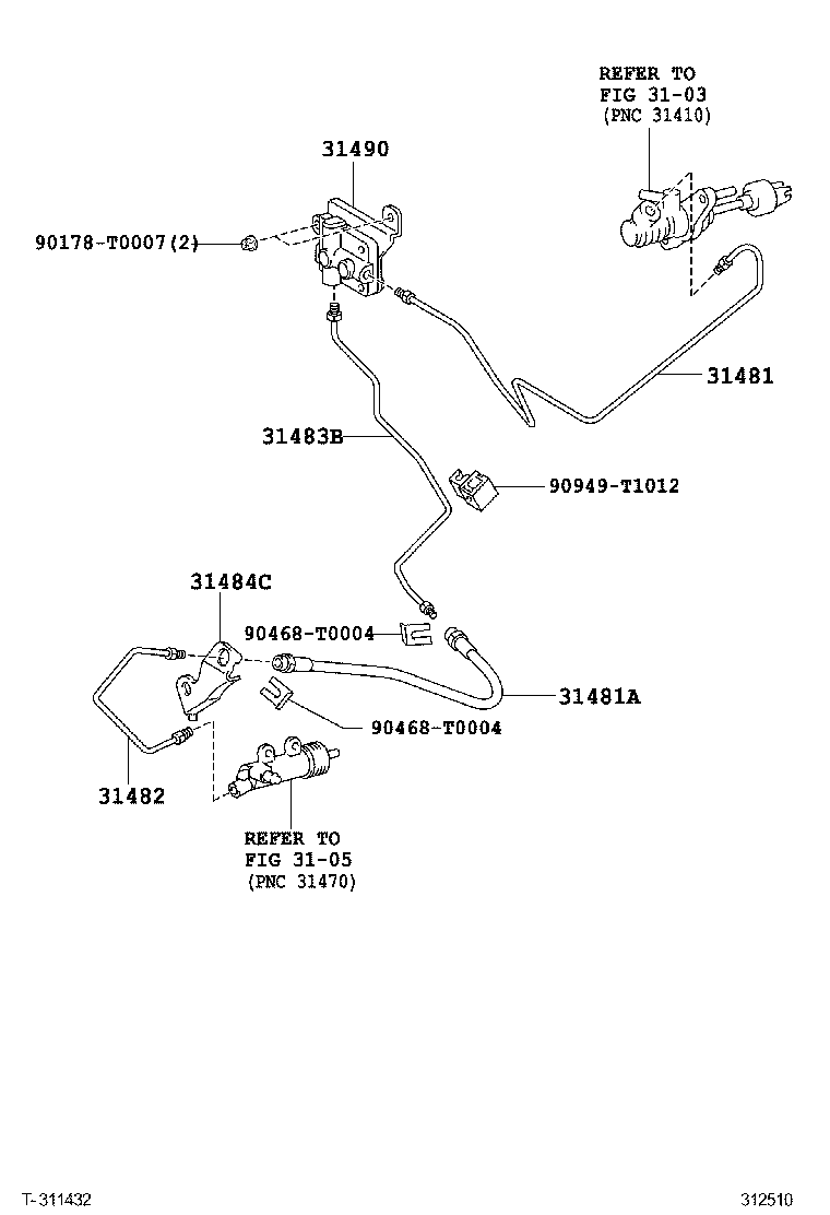  FORTUNER |  CLUTCH PEDAL FLEXIBLE HOSE