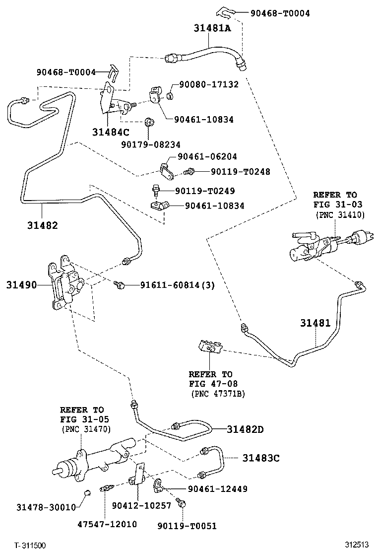  FORTUNER |  CLUTCH PEDAL FLEXIBLE HOSE