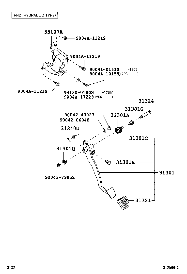  AVANZA |  CLUTCH PEDAL FLEXIBLE HOSE