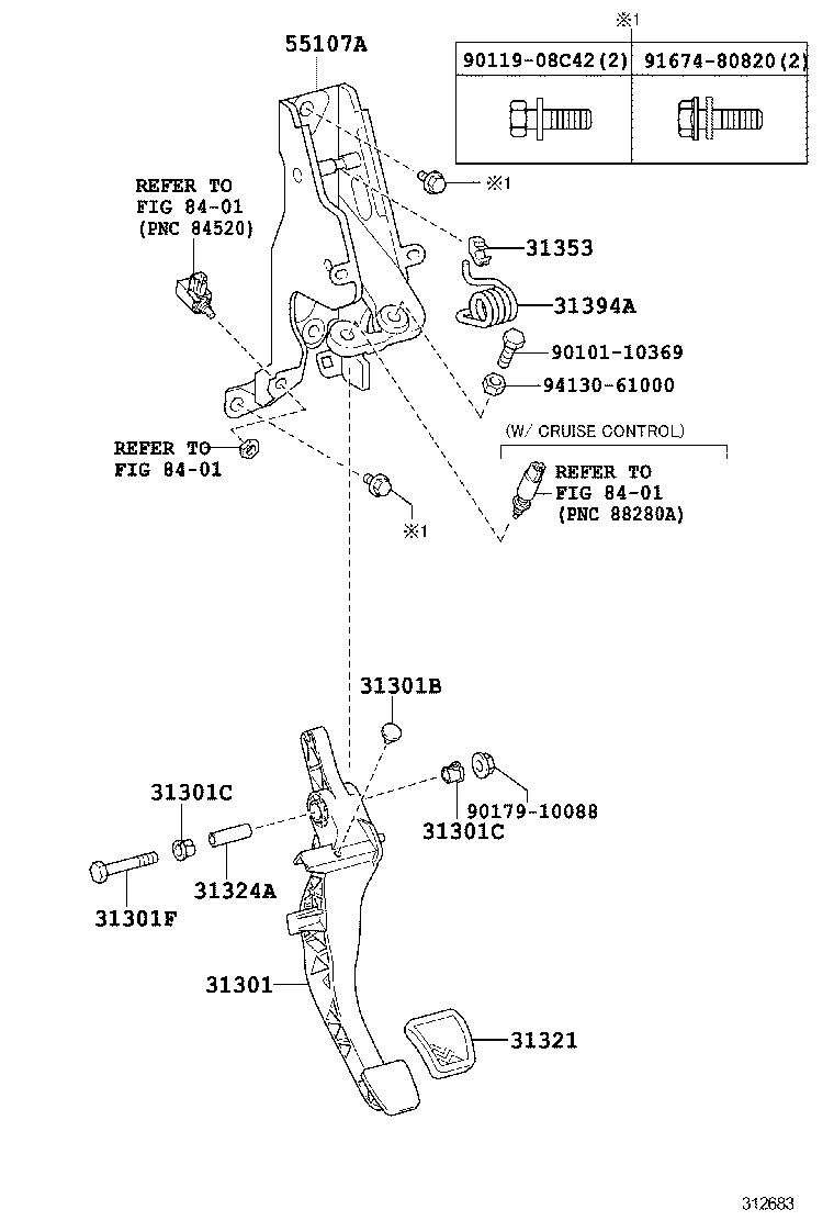  RAV4 |  CLUTCH PEDAL FLEXIBLE HOSE