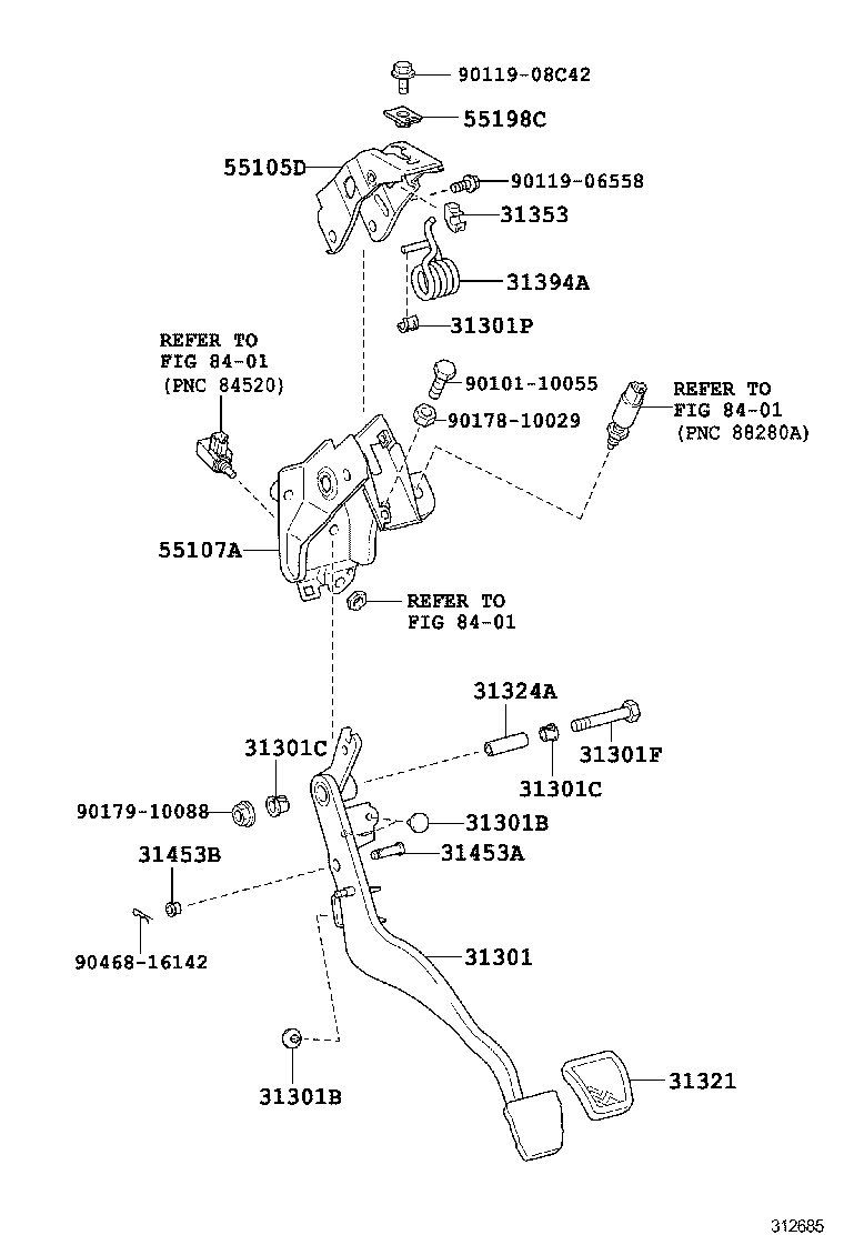  RAV4 |  CLUTCH PEDAL FLEXIBLE HOSE