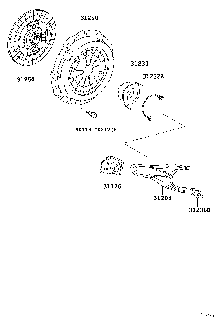 YARIS |  CLUTCH RELEASE FORK