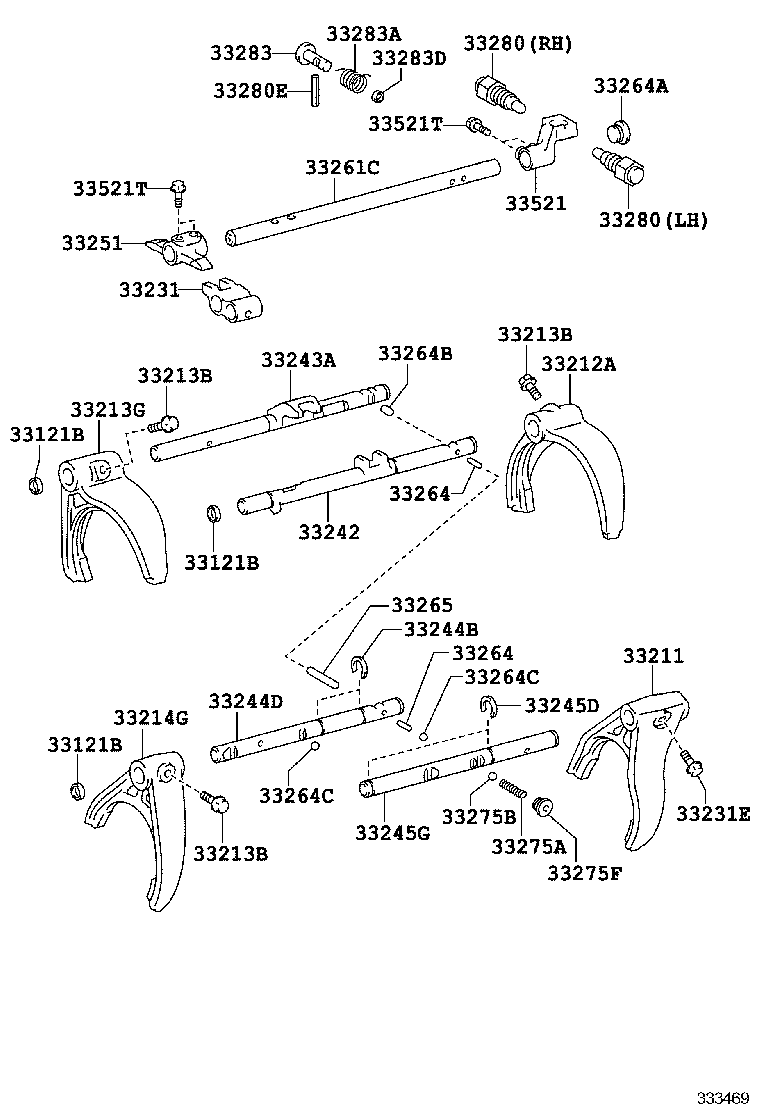  LAND CRUISER CHINA |  GEAR SHIFT FORK LEVER SHAFT MTM