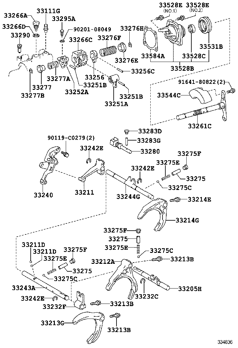  YARIS |  GEAR SHIFT FORK LEVER SHAFT MTM
