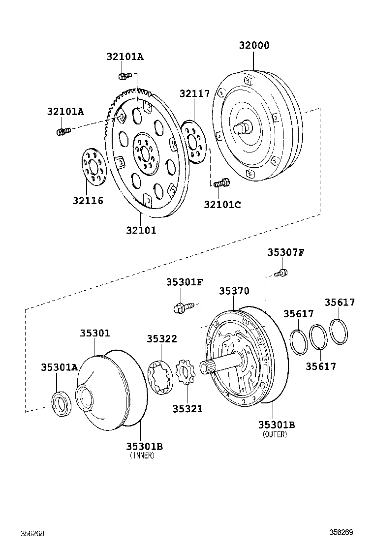  LAND CRUISER CHINA |  TORQUE CONVERTER FRONT OIL PUMP CHAIN ATM