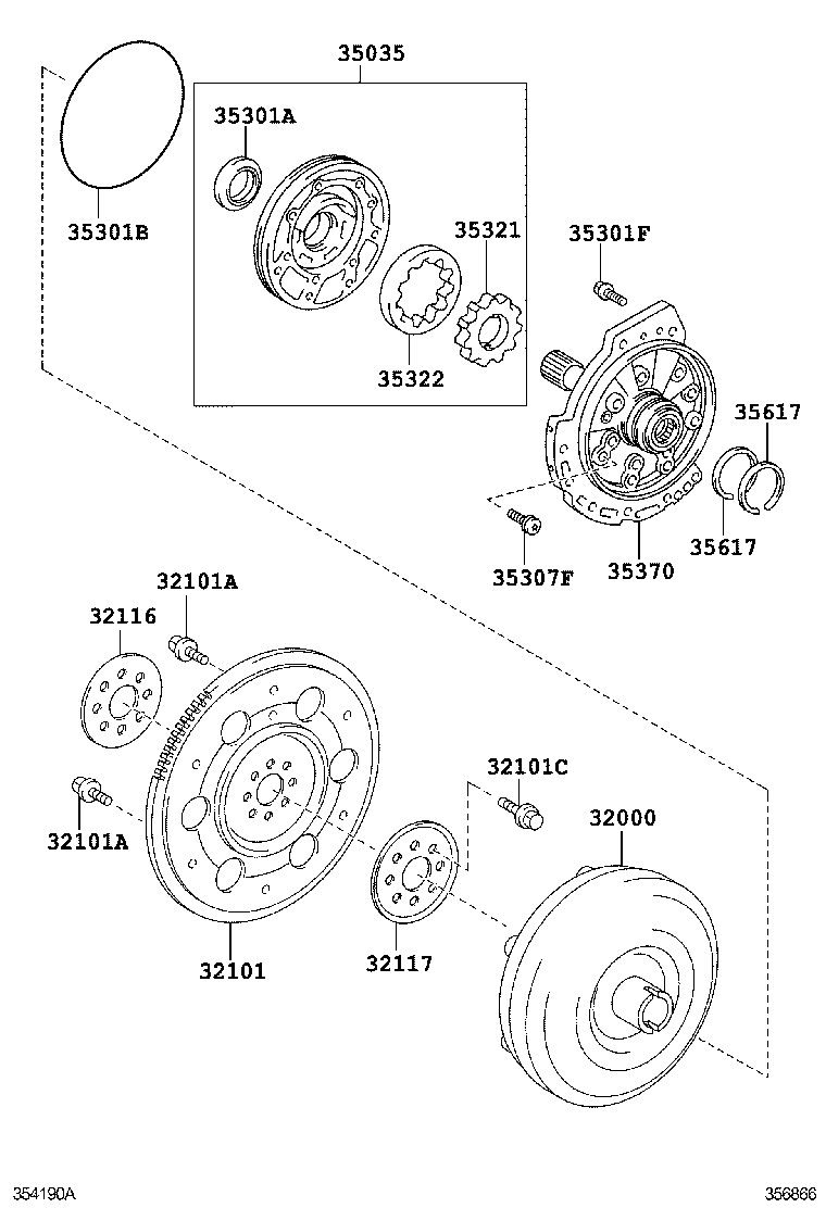  WISH |  TORQUE CONVERTER FRONT OIL PUMP CHAIN ATM