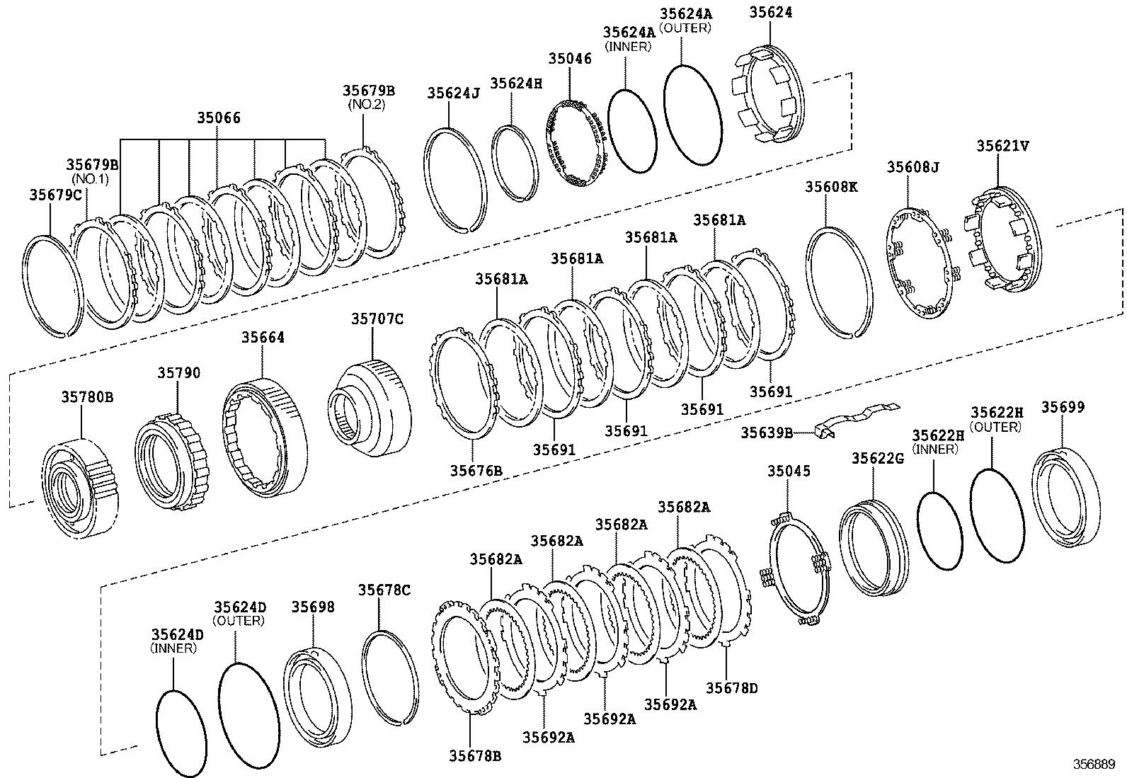  SEQUOIA |  CENTER SUPPORT PLANETARY SUN GEAR ATM