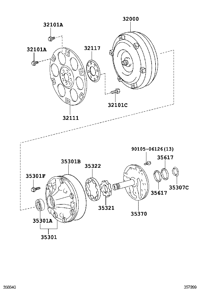 FORTUNER | TORQUE CONVERTER FRONT OIL PUMP CHAIN ATM