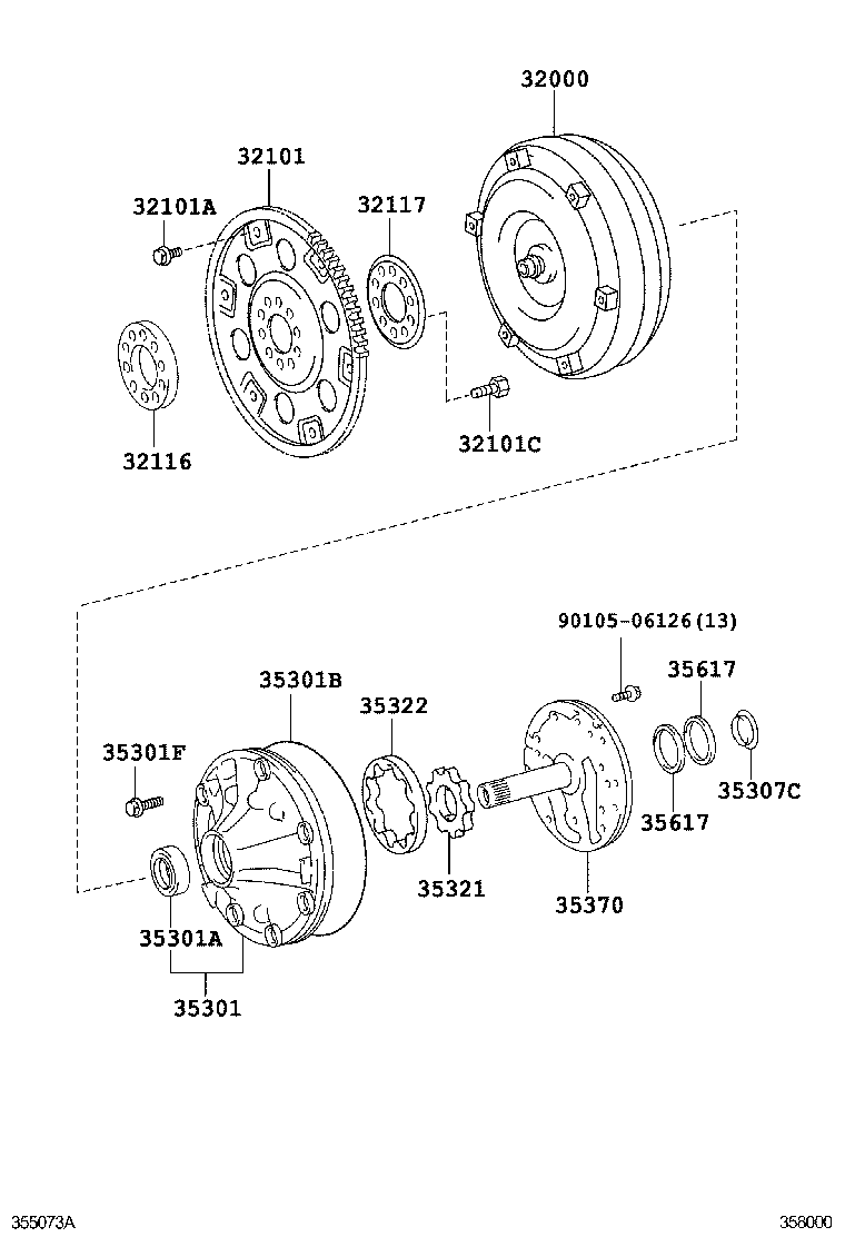  HILUX |  TORQUE CONVERTER FRONT OIL PUMP CHAIN ATM