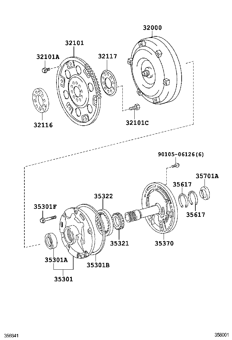  INNOVA KIJANG |  TORQUE CONVERTER FRONT OIL PUMP CHAIN ATM
