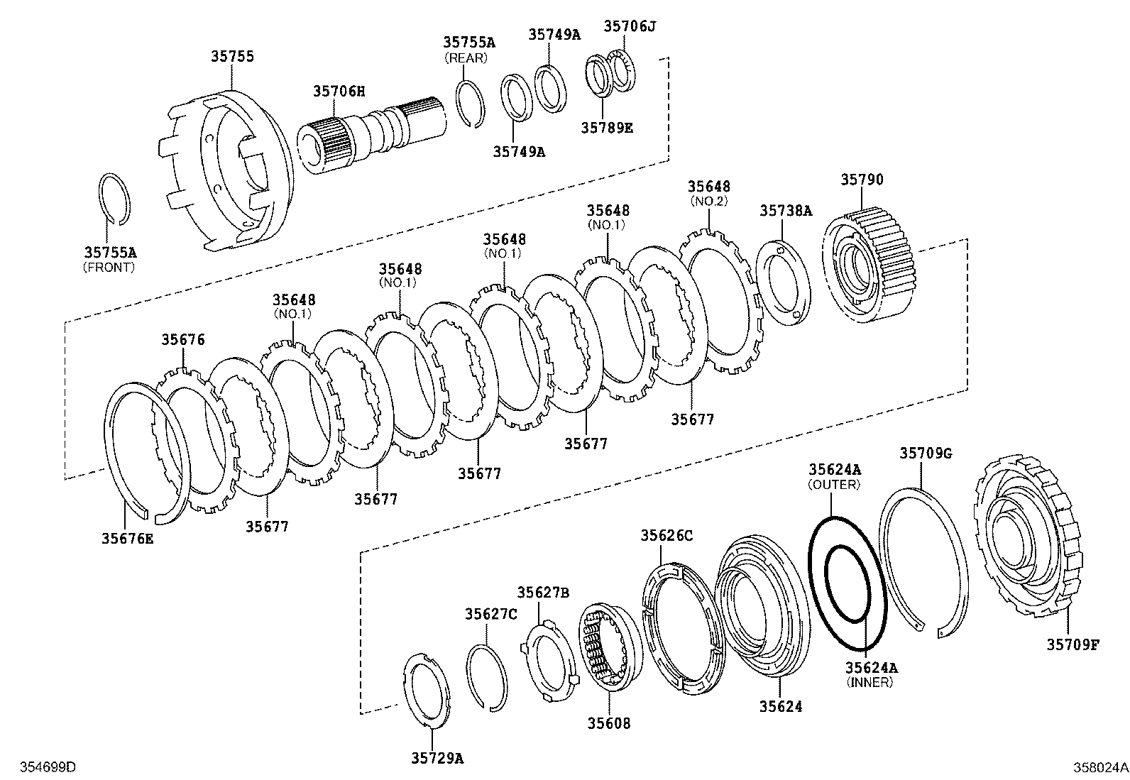  HILUX |  CENTER SUPPORT PLANETARY SUN GEAR ATM