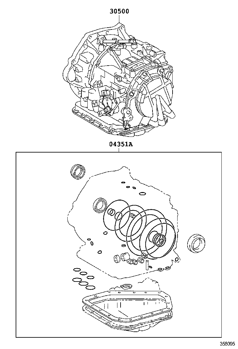  YARIS |  TRANSAXLE OR TRANSMISSION ASSY GASKET KIT ATM