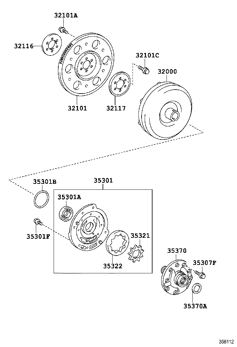  YARIS |  TORQUE CONVERTER FRONT OIL PUMP CHAIN ATM