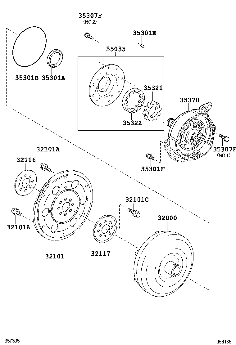  CAMRY HYBRID CHINA |  TORQUE CONVERTER FRONT OIL PUMP CHAIN ATM