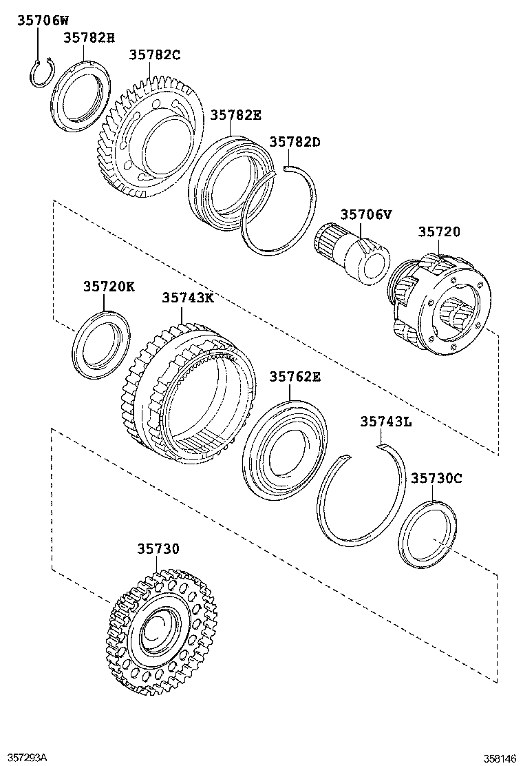  CAMRY HYBRID CHINA |  PLANETARY GEAR REVERSE PISTON COUNTER GEAR ATM