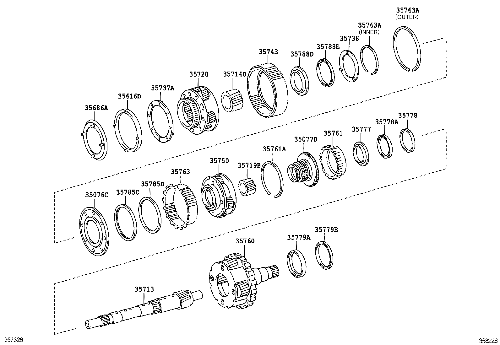  LAND CRUISER CHINA |  PLANETARY GEAR REVERSE PISTON COUNTER GEAR ATM