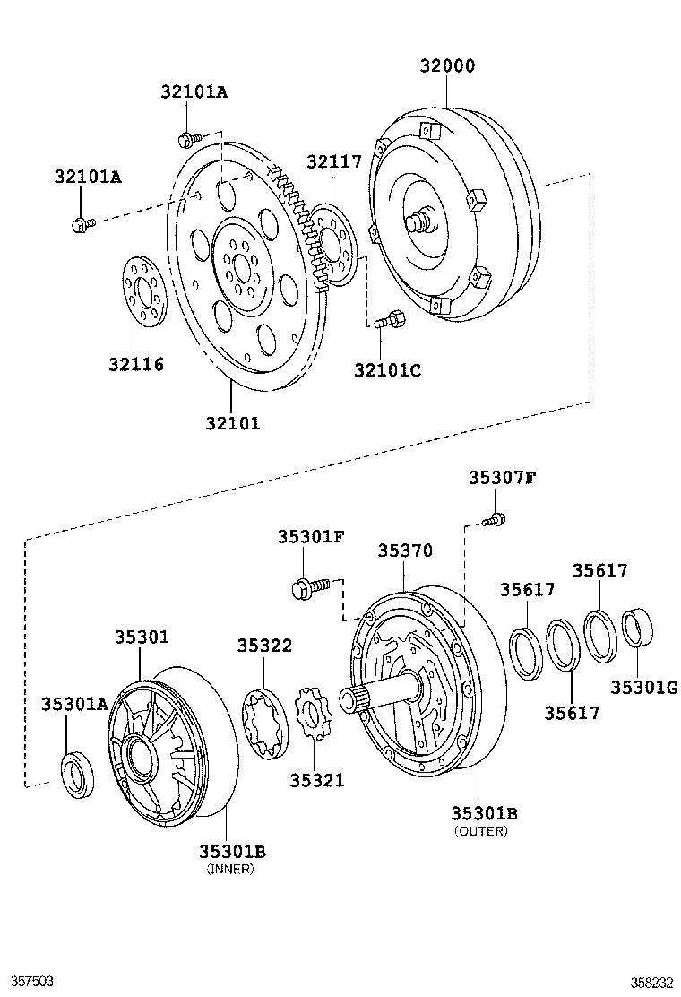  MARK X |  TORQUE CONVERTER FRONT OIL PUMP CHAIN ATM