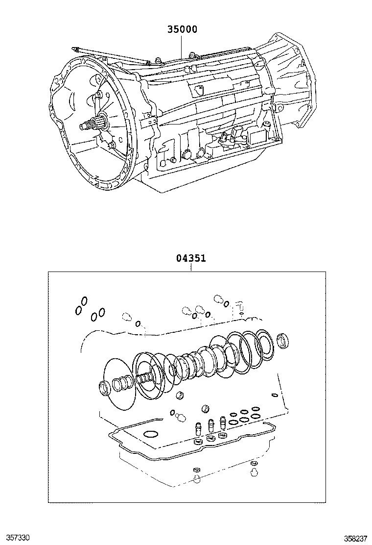  LAND CRUISER CHINA |  TRANSAXLE OR TRANSMISSION ASSY GASKET KIT ATM