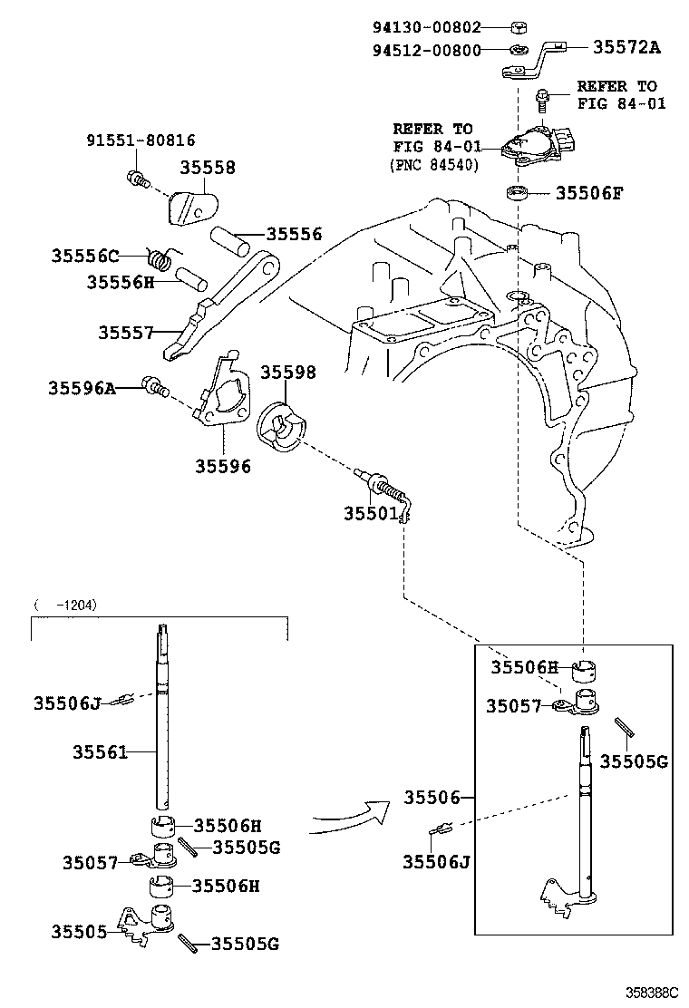  PREVIA TARAGO |  THROTTLE LINK VALVE LEVER ATM