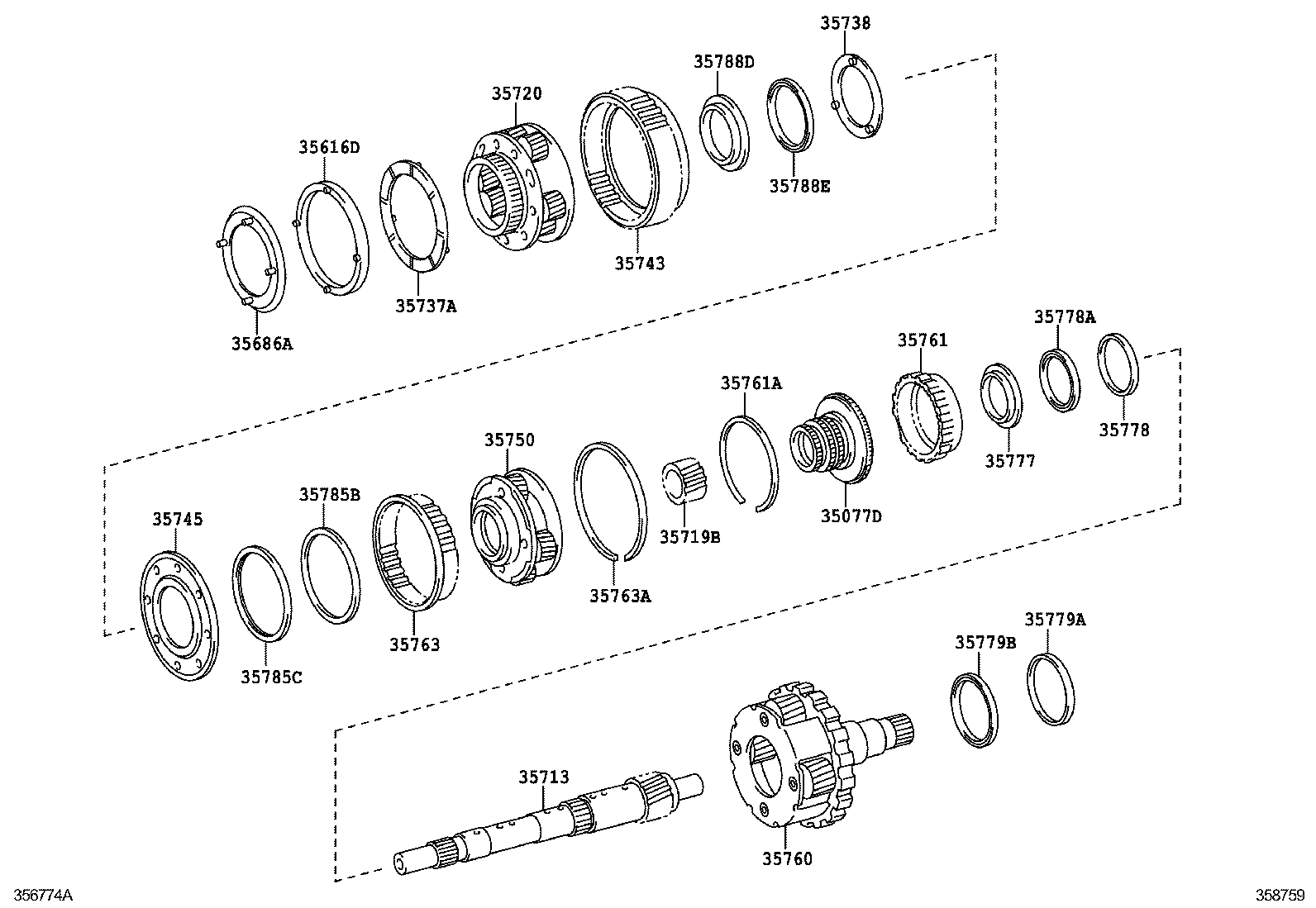  LAND CRUISER PRADO |  PLANETARY GEAR REVERSE PISTON COUNTER GEAR ATM