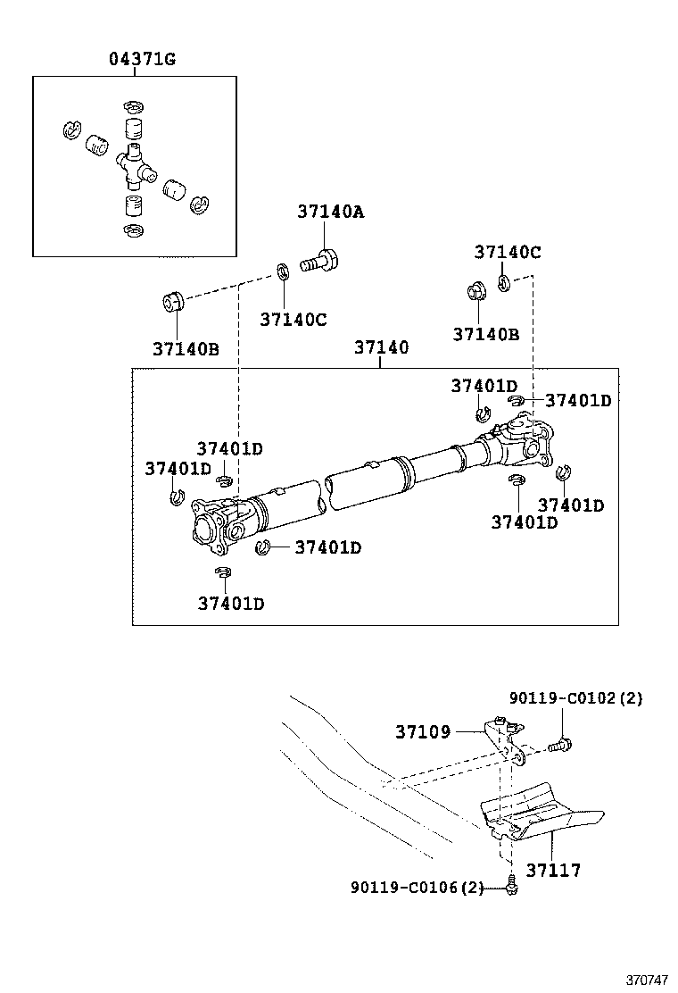  LAND CRUISER PRADO |  PROPELLER SHAFT UNIVERSAL JOINT