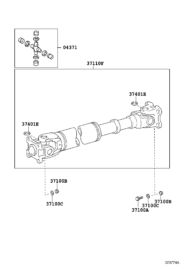  FORTUNER |  PROPELLER SHAFT UNIVERSAL JOINT