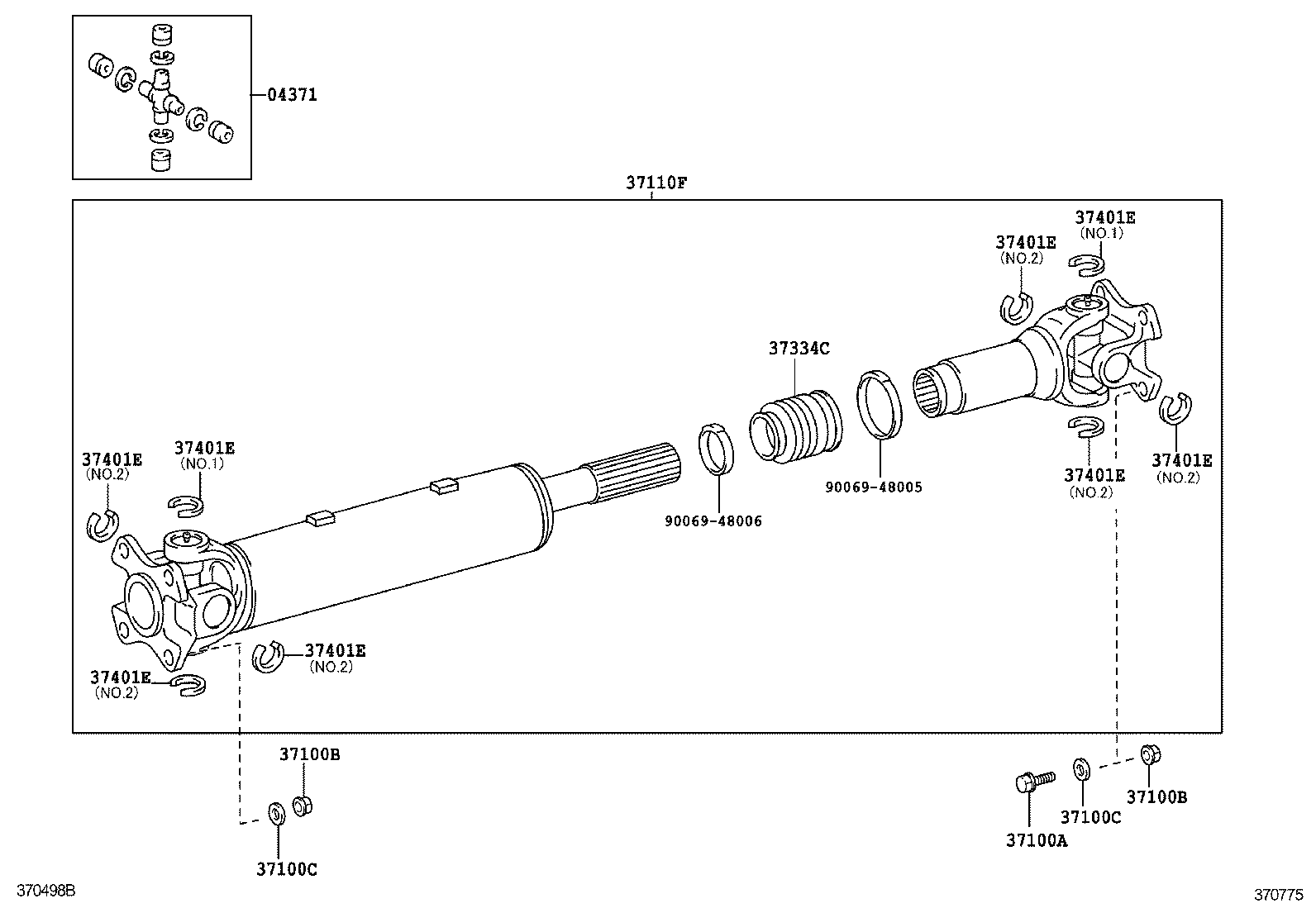  FORTUNER |  PROPELLER SHAFT UNIVERSAL JOINT