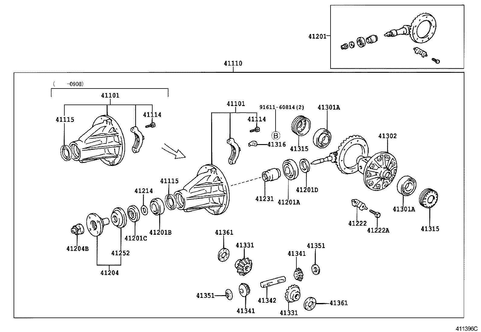  DYNA |  REAR AXLE HOUSING DIFFERENTIAL