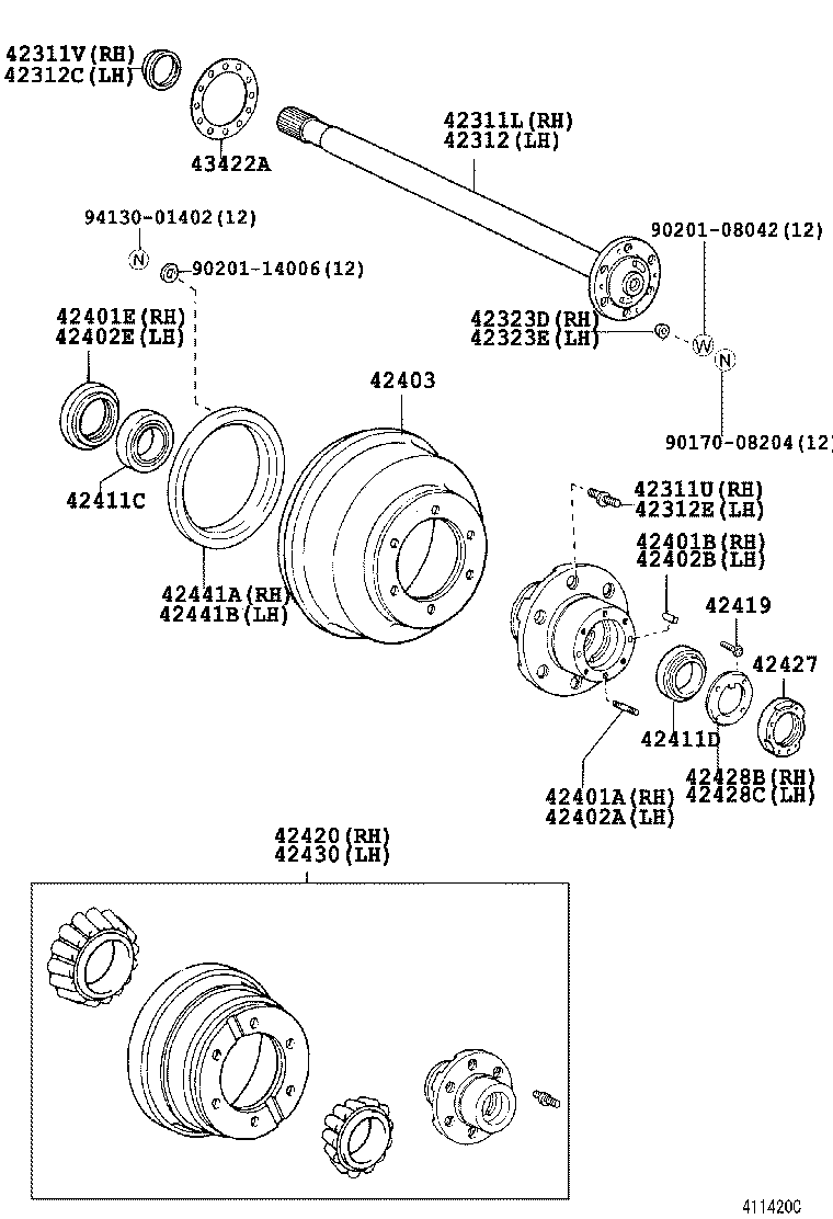  DYNA |  REAR AXLE SHAFT HUB