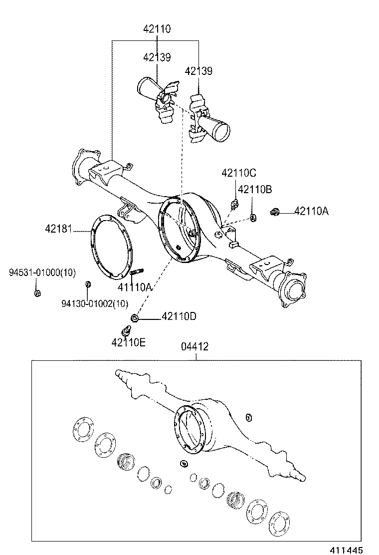  DYNA |  REAR AXLE HOUSING DIFFERENTIAL