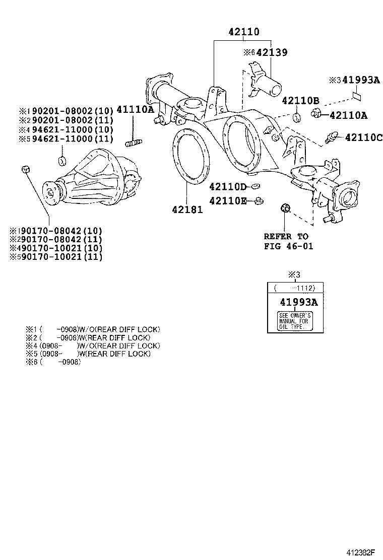  FJ CRUISER |  REAR AXLE HOUSING DIFFERENTIAL