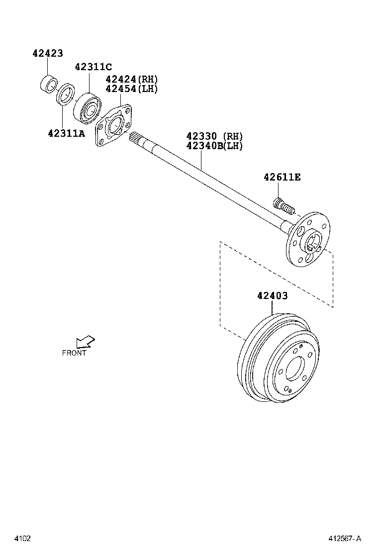  RUSH |  REAR AXLE SHAFT HUB