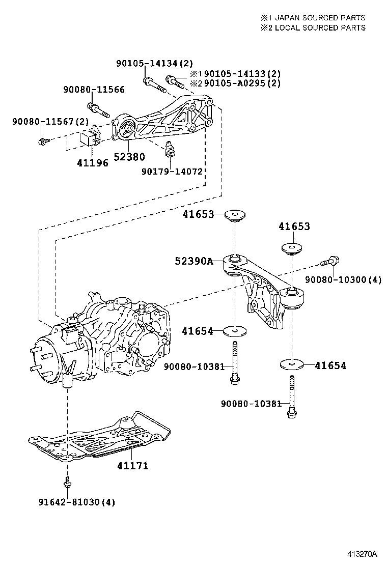  SIENNA |  REAR AXLE HOUSING DIFFERENTIAL