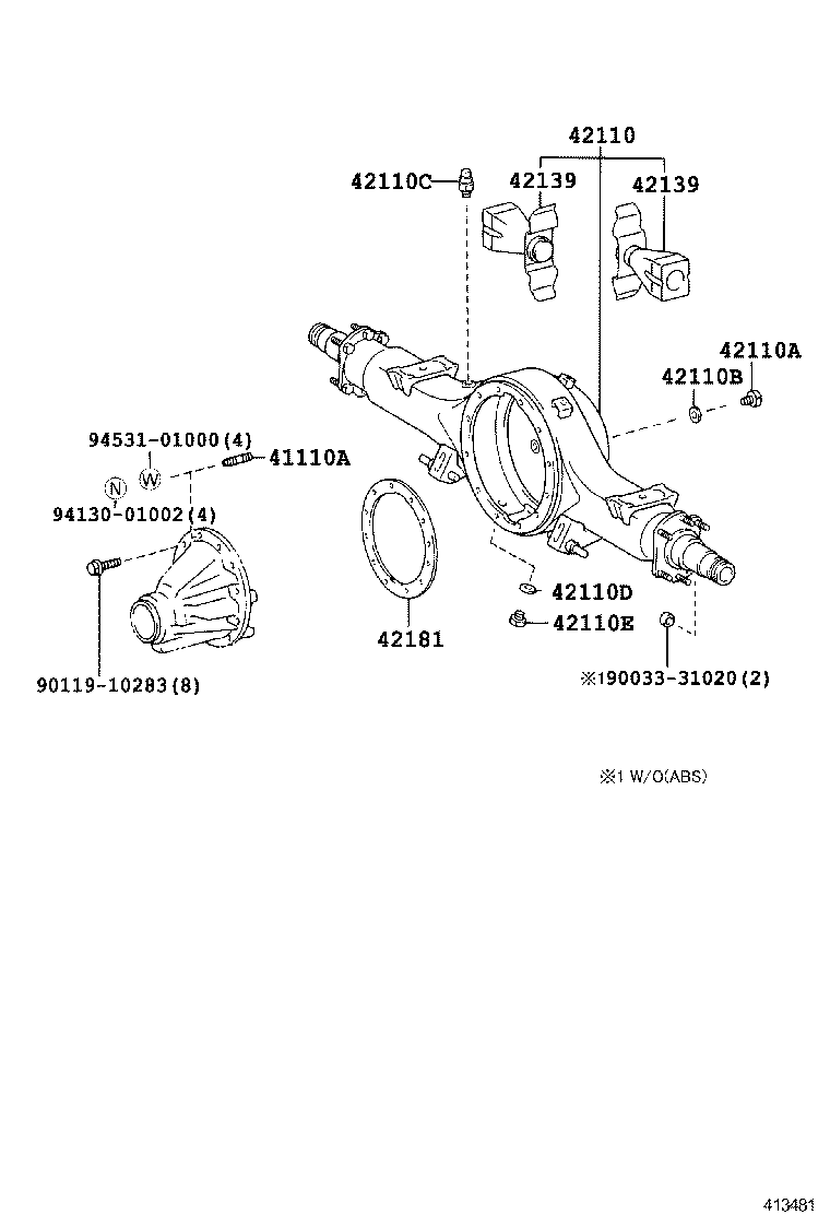  DYNA |  REAR AXLE HOUSING DIFFERENTIAL
