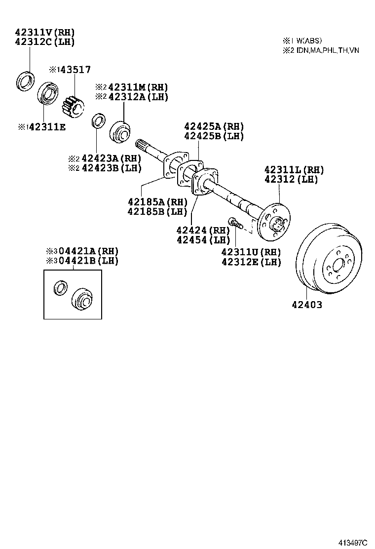  INNOVA KIJANG |  REAR AXLE SHAFT HUB