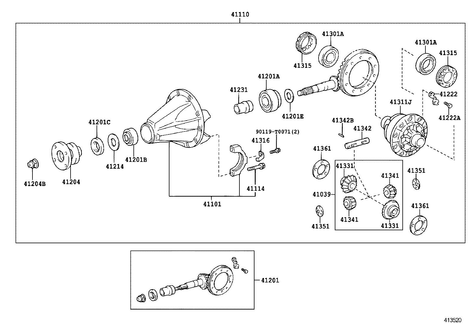  INNOVA KIJANG |  REAR AXLE HOUSING DIFFERENTIAL